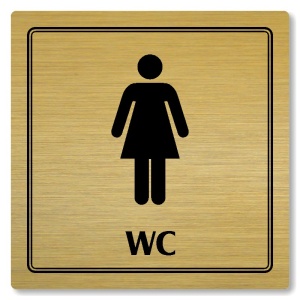 WC ženy, 118x118mm, zlatá, Utah